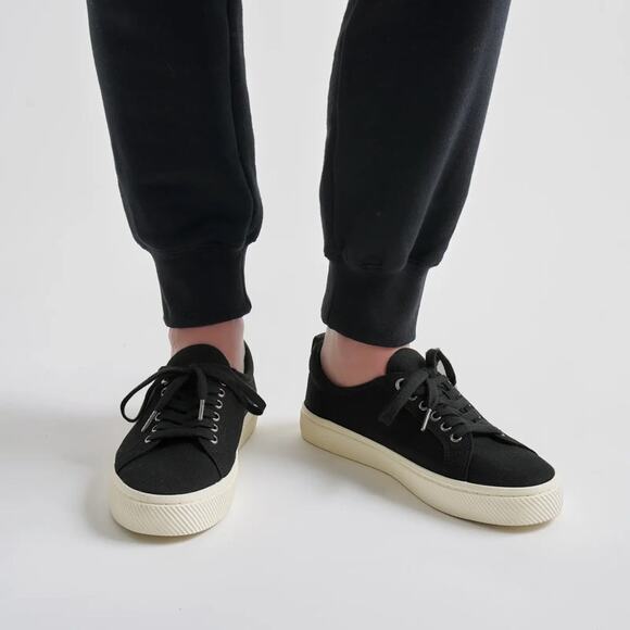 Quince Eco Cotton Canvas Everyday Sneaker Black Unisex Women’s 10 Men’s 8.5 New - Picture 1 of 9
